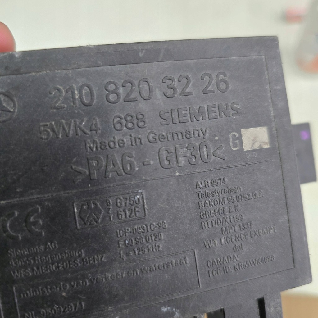 фото №8, Mercedes-benz e w210 2002 модуль / блок управления иммобилайзер