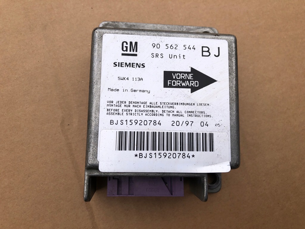 фото №1, Датчик подушка безпеки модуль opel astra f 90562544