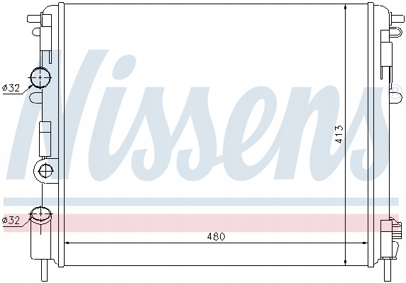 Радіатор renault clio 98-05/dacia logan 04-/08- Доставка