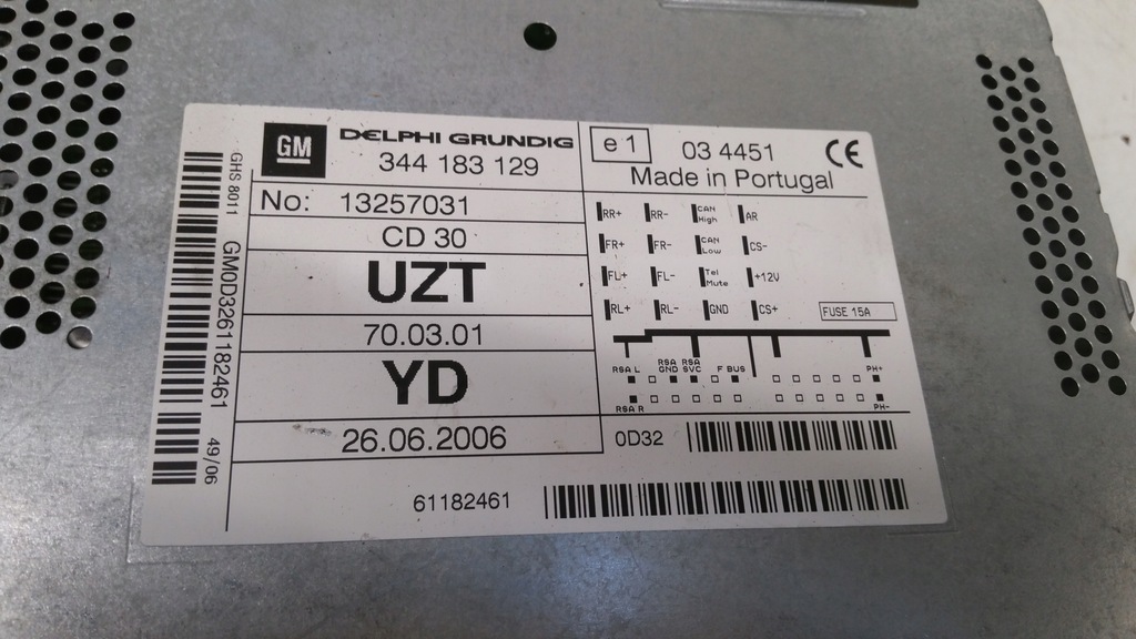 фото №4, Радио cd 13257031 opel corsa d