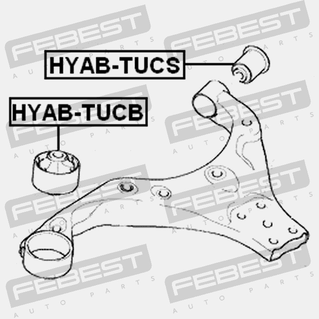 фото №13, Втулка передняя рычага верхнего перед febest hyab-tucb