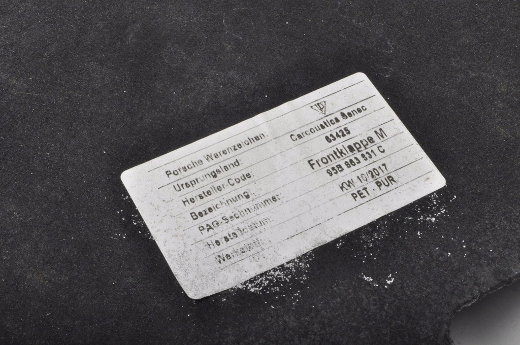 фото №7, Porsche macan шумоізоляція підкрилок капот 95b863831c