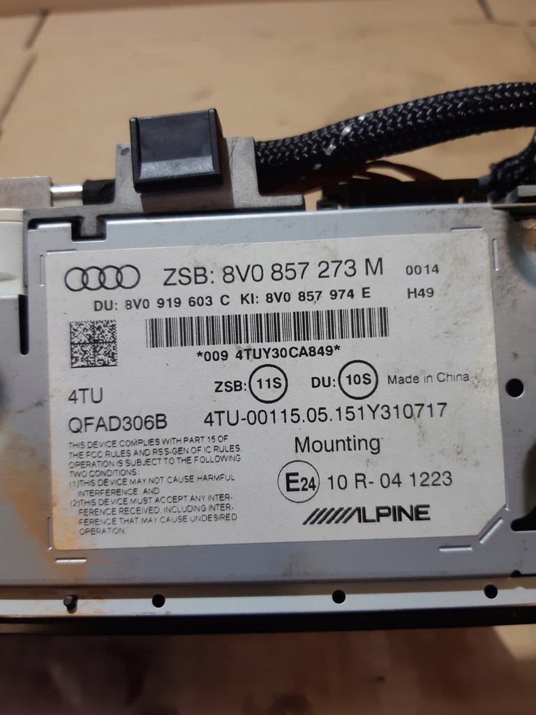 фото №7, Audi a3 8v дисплей экран lcd mmi навигации 8v0857273m