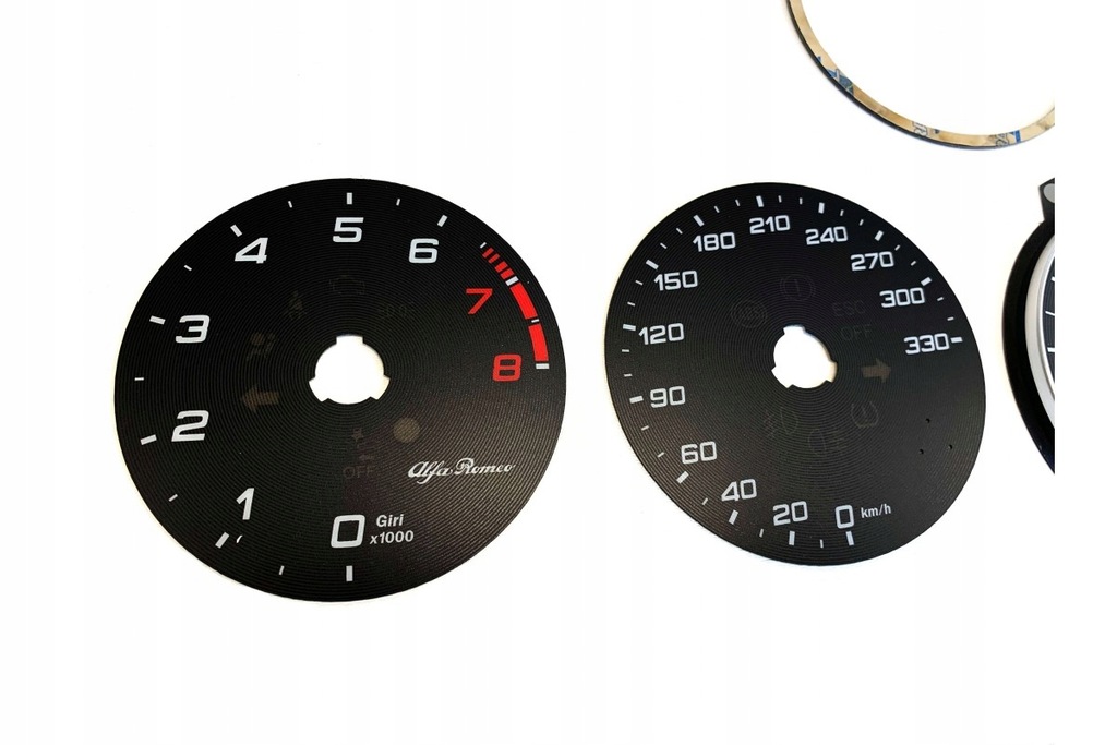 фото №1, Alfa romeo giulia quadri тормозные диски спидометра mph kmh