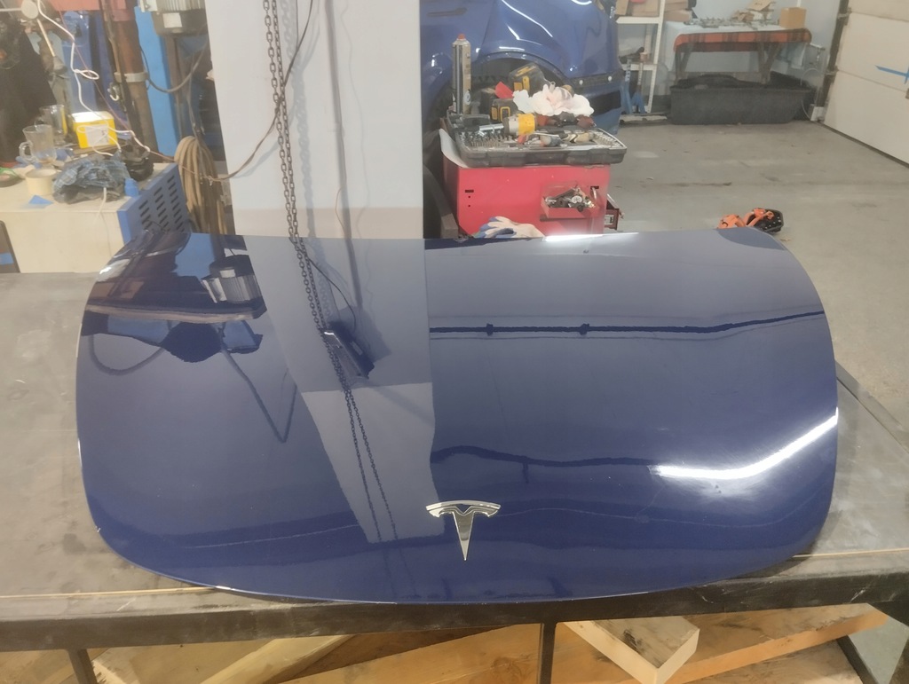 фото №1, Tesla 3 перед капот кришка deep blue