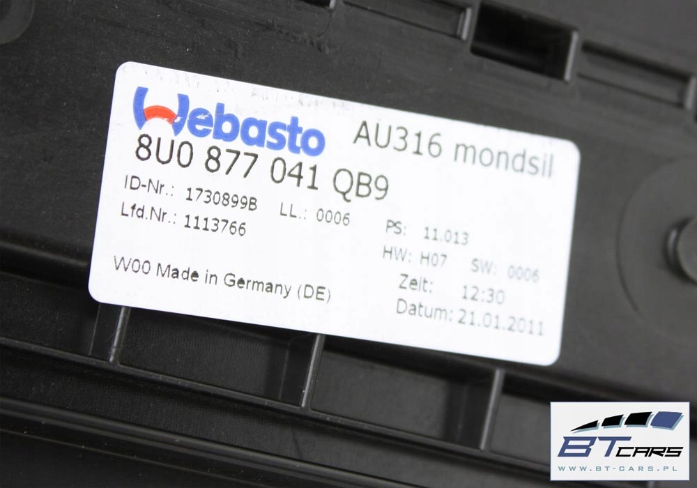 фото №6, Audi q3 крыша стеклянный люк solar панорама 8u 8u0877041a 8u0877049 8u0