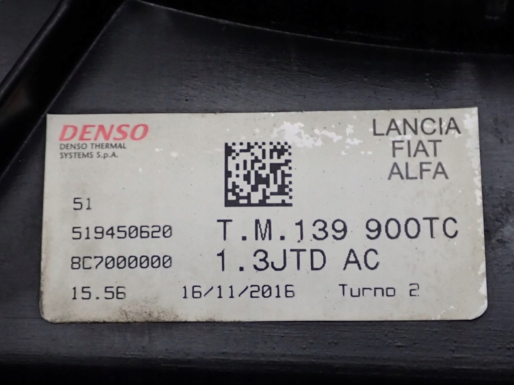 фото №9, Комплект радиатор воды кондиционер вентилятор fiat panda 3 iii 16r