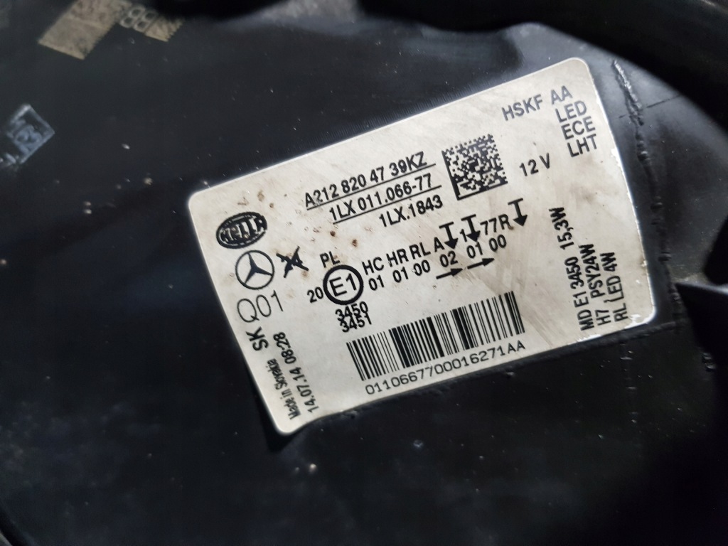 фото №5, Лампа led ліва перед mercedes w212 lift комплектна