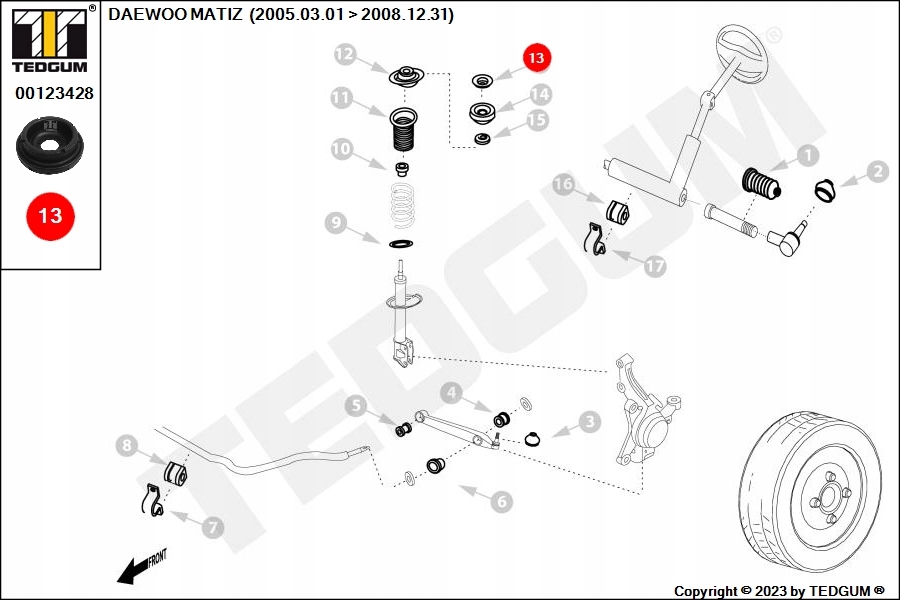 фото №9, Подушка амортизатор. chevrolet p. aveo 08- /k 00123428