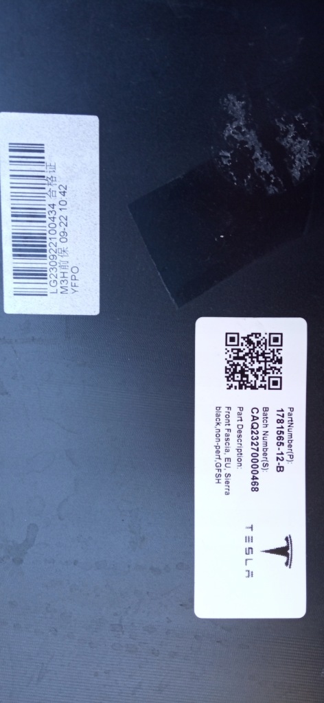 Tesla high land 3hc бампер перед передний 1781565-12-b Киев