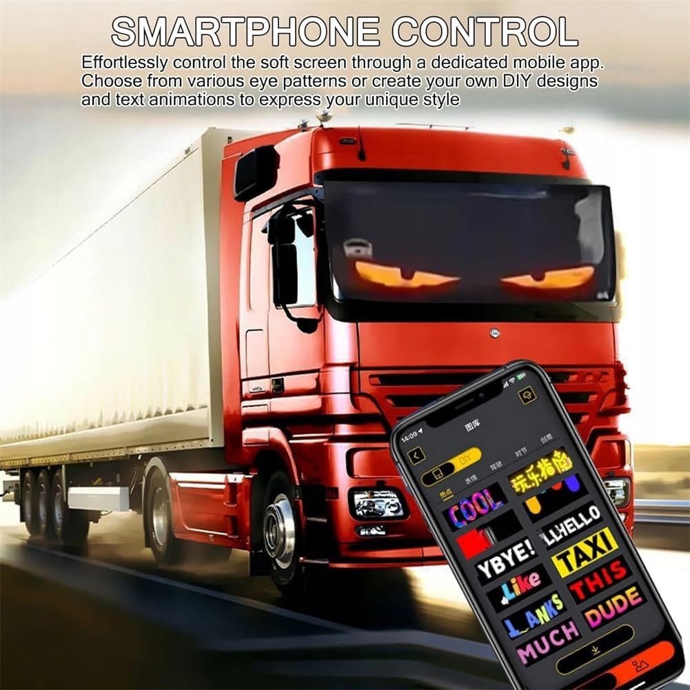 фото №8, Динамическая лампа автомобильная led eye с miękkim kolorowym экран 102 348mm