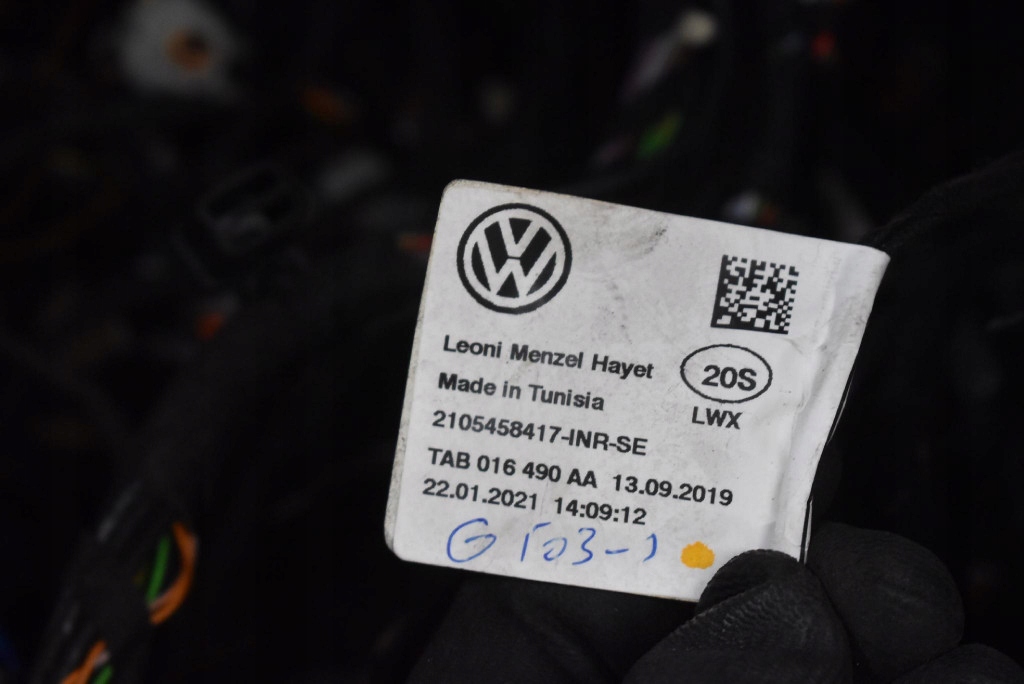 Жгут электропроводка электрическая салона tab016490 vw id.3 i 62ah 204 km 19-21 Недорого