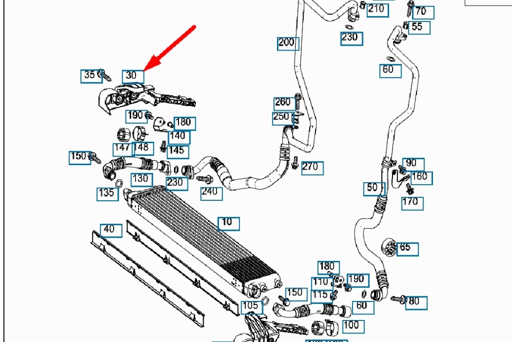 фото №8, Mercedes-benz gle w166 кронштейн радіатора оливи a1665010170 оригінальний