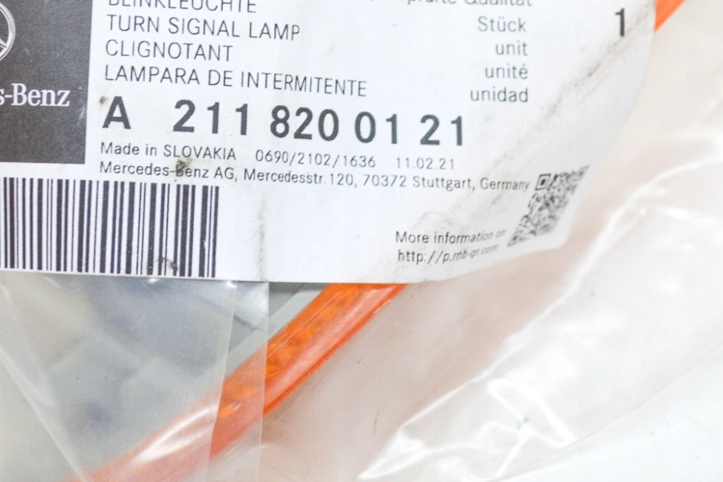Mercedes-benz klasa e w211 бампер передний левый поворотник a2118200121 с Разборки