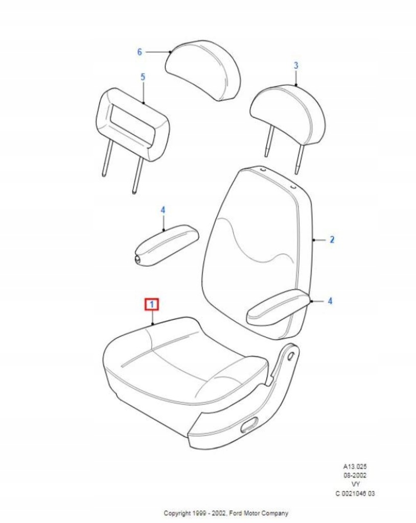 фото №7, Оббивка na сидіння задня ford galaxy 00-06 1232320