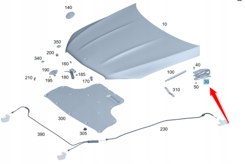 фото №1, Петля капот левый mercedes gls w167