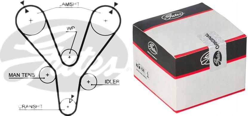 фото №14, Комплект - набор ремень распределительного вала [gates]