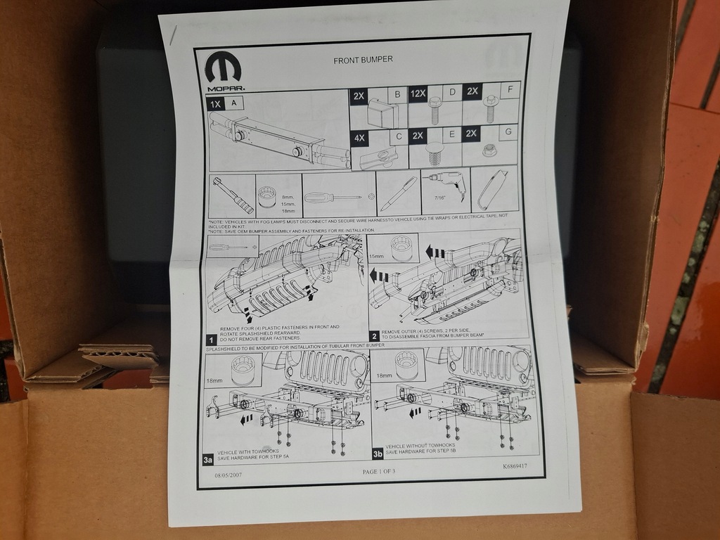 фото №9, Jeep wrangler jk 06-18 бампер перед новый оригинал 82209914ae