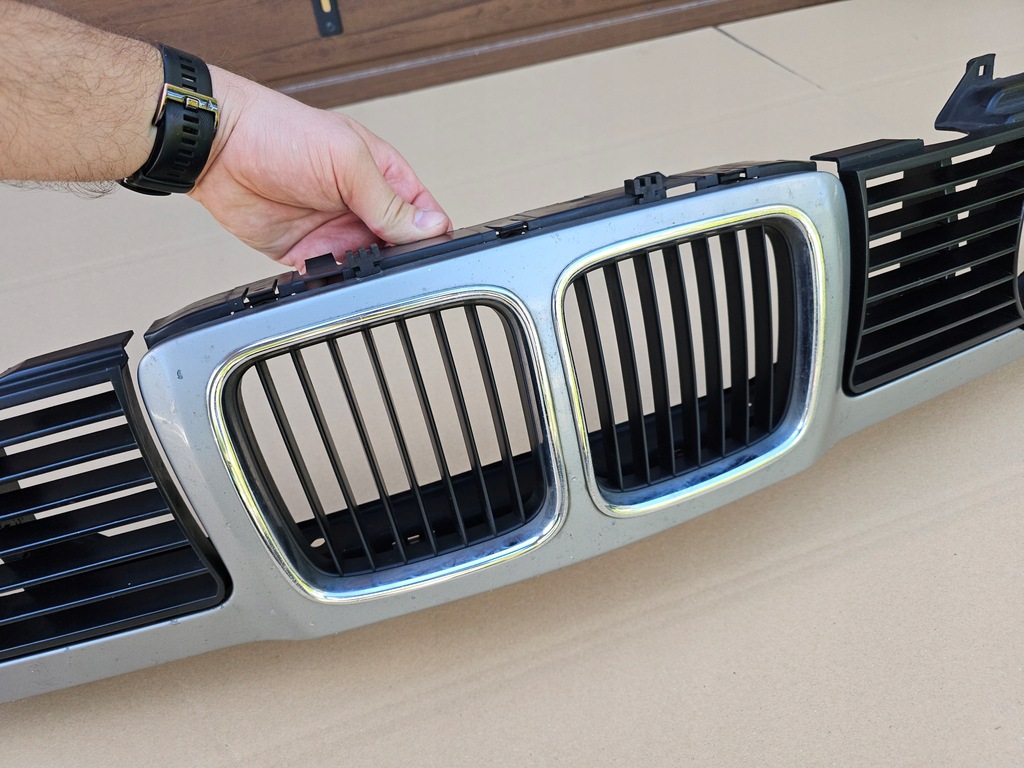 фото №6, Решётки панель фары лампы молдинг хром bmw e34 решётка радиатора решётка радиатора решётки радиатора комплект