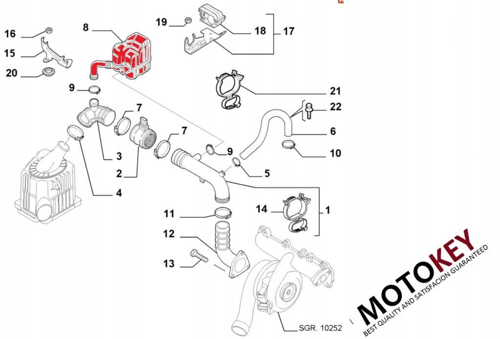 фото №4, Резонатор труба воздуха - alfa romeo 159 1.9 jtdm