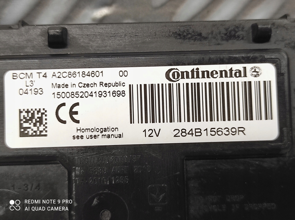 фото №10, Модуль блок управления bcm 284b15639r renault clio iv renault captur i