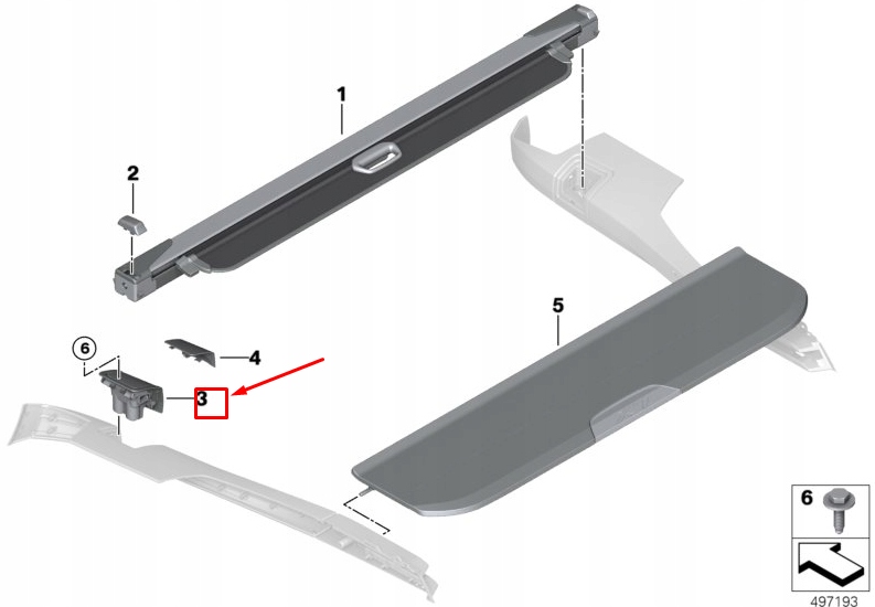 New bmw x7 g07 передня частина правий load area net trim mounting 51479493676 original Ціна