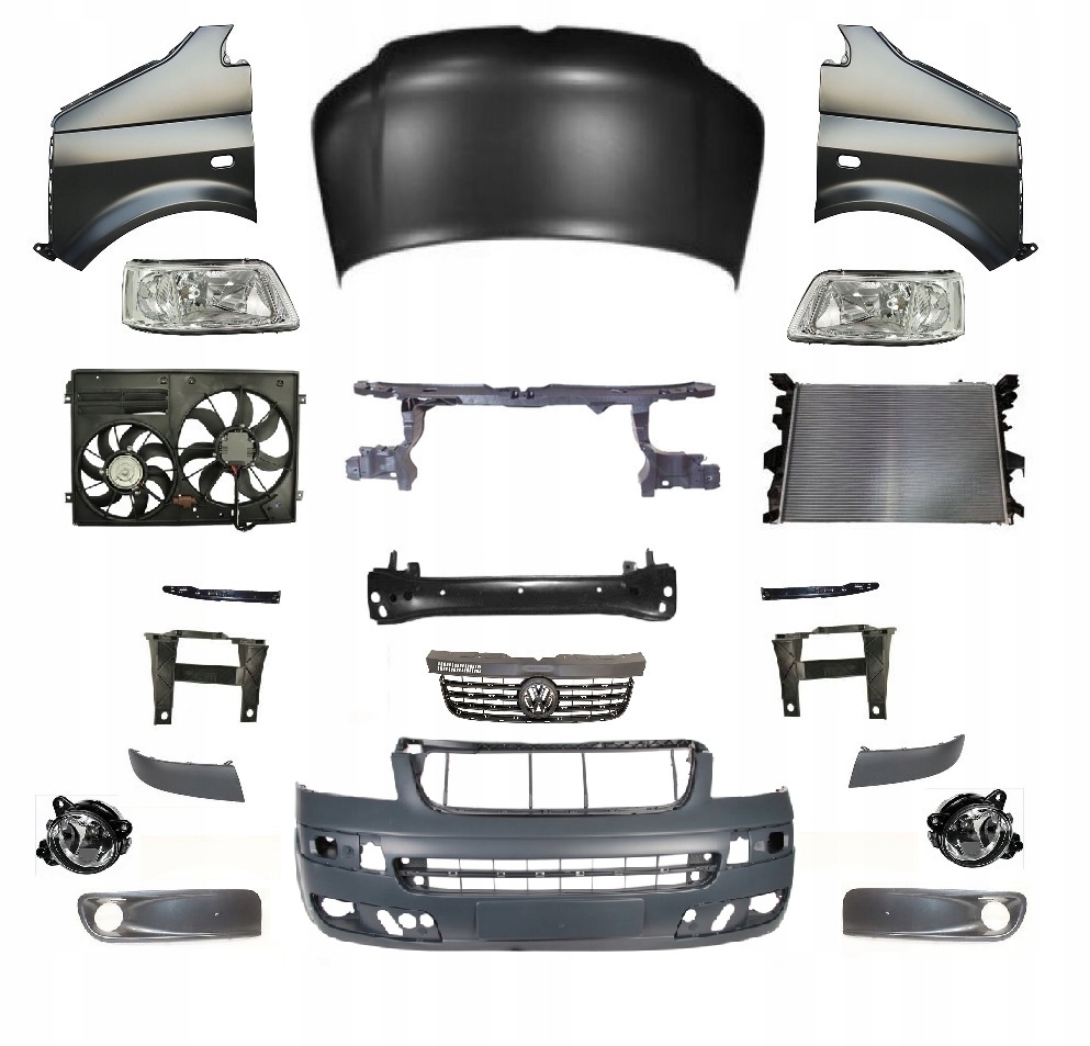 фото №1, Vw t5 multivan 03-09 перед капот бампер pas лампа