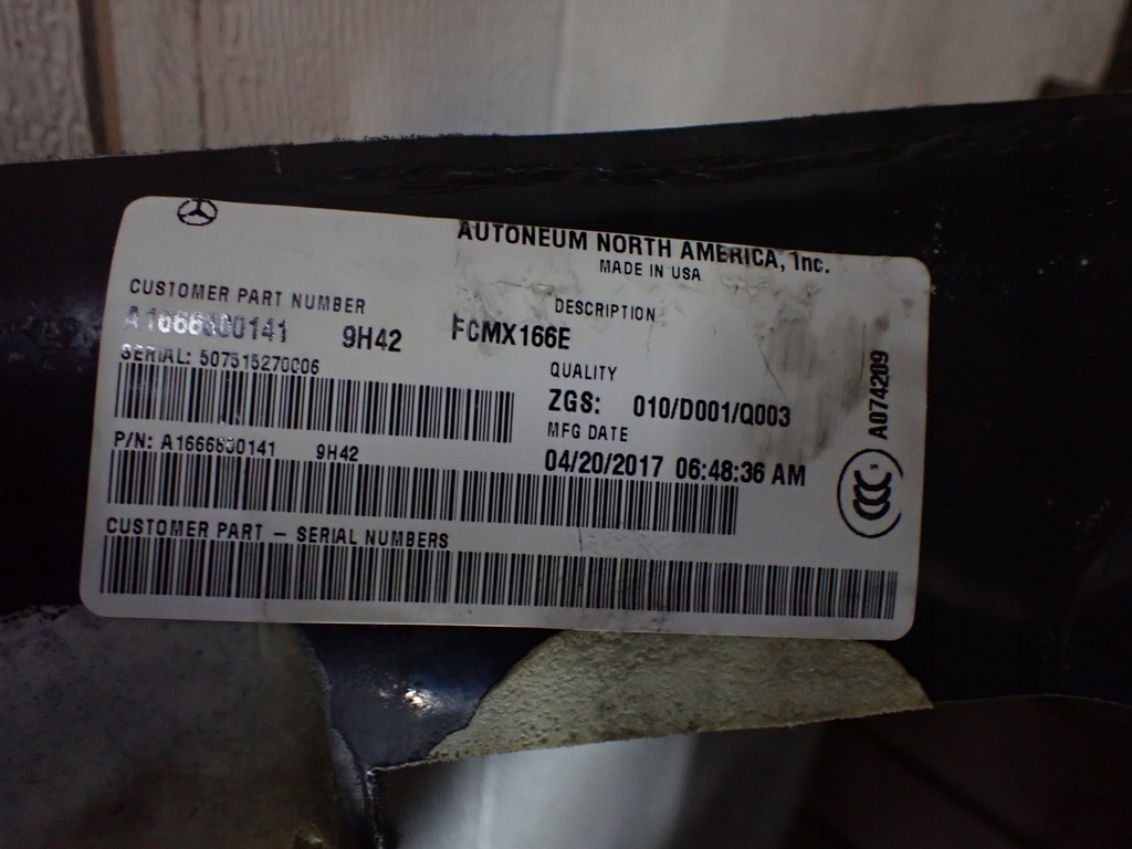 фото №10, Коврик обшивка задняя mercedes gls ii x166 3.0 17r a1666800141 9436