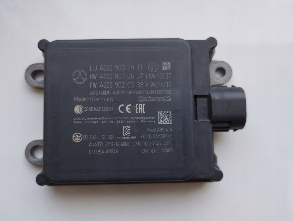 фото №1, Радар модуль датчик датчик mercedes w213 w205 a0009007913