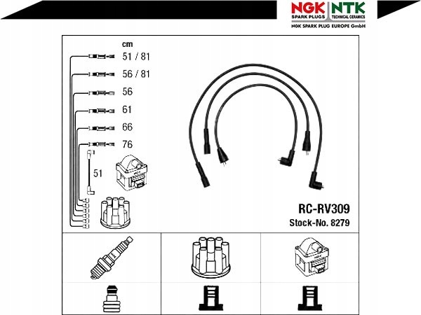 фото №9, Провода зажигания ngk rc-rv309 landrover range