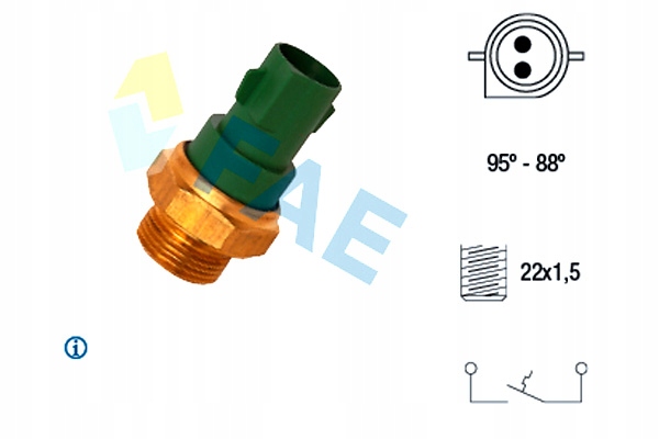 фото №1, Fae термовимикач вентилятора радіатора ford escort classic escort v