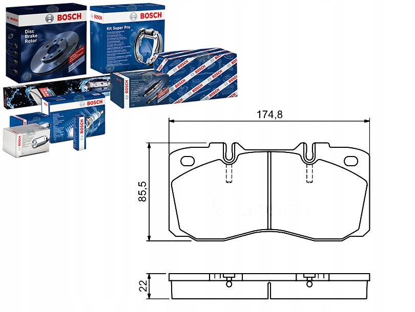 фото №1, Гальмівні колодки гальмівні iveco перед 35 65 70 06- bosch