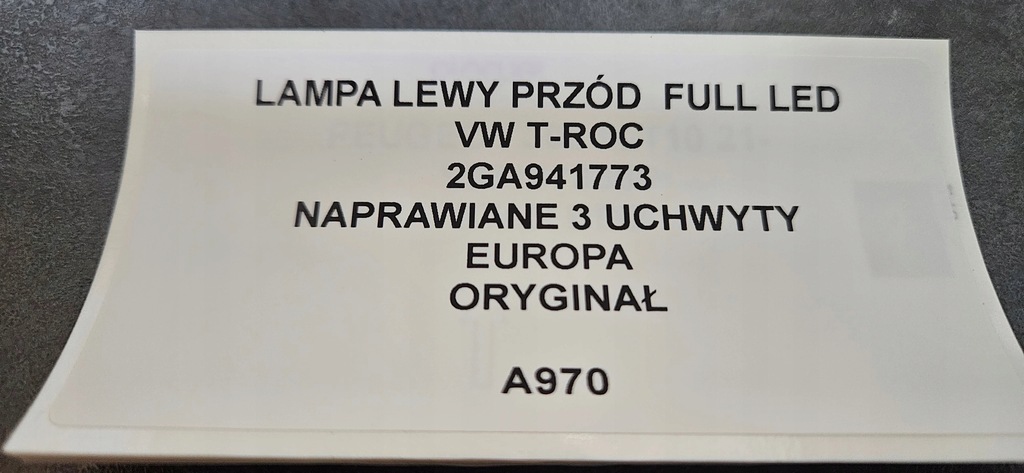 фото №12, Лампа лівий перед full led vw t-roc 2ga941773 europa оригінал