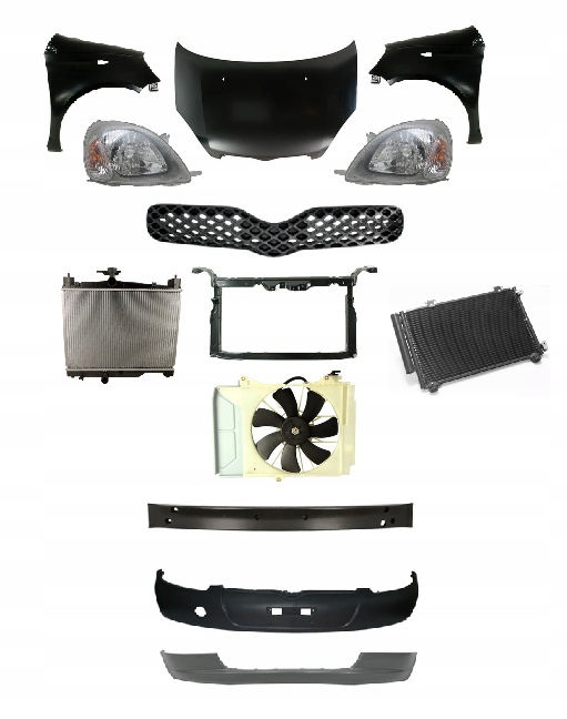 фото №1, Toyota yaris xp10 1999-2006 kompletny перед капот