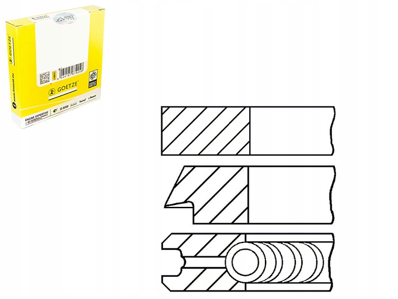 фото №1, 79 5 std 1.75-2-2 набор колец поршня alfa romeo giulietta mito