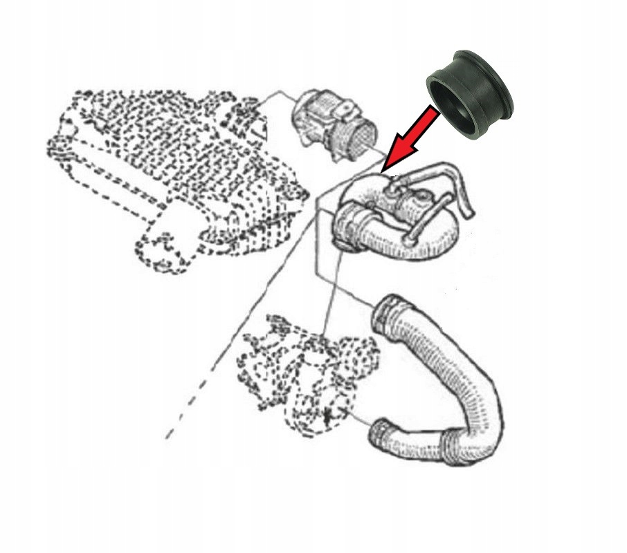 фото №6, Прокладка труба пабтрубок  turbo renault kangoo 1.5 dci