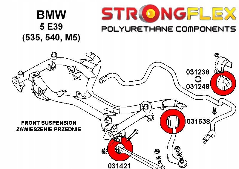 фото №4, 031238b - втулка стабілізатора передній strongflex