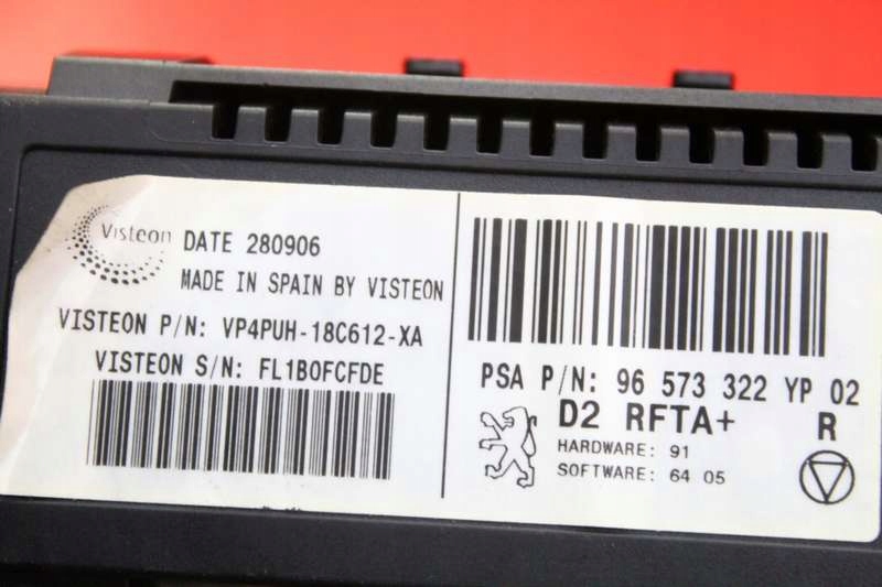 фото №11, Панель керування обдув кондиціонер 96573322yp peugeot 407 08-10