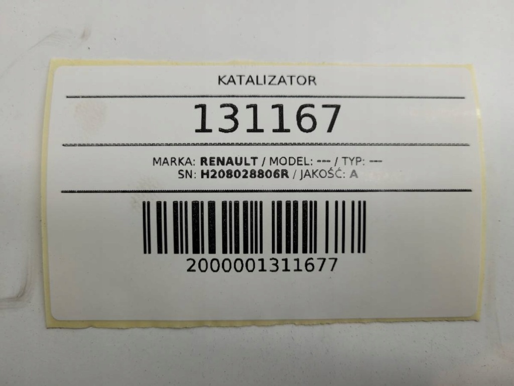 Каталізатор kat фільтр dpf renault h208028806r оригінал Зі Шроту