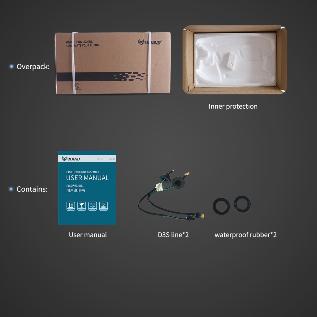 фото №10, Dodge charger 2011-2014 лампа лампы передние комплект led vland europa