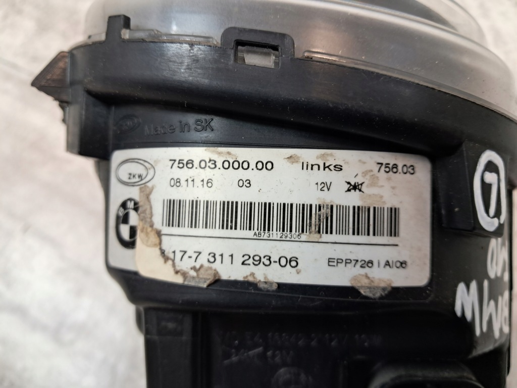 Bmw f07 f10 f11 протитуманна фара лівий перед передній led 7311293 Зі Шроту