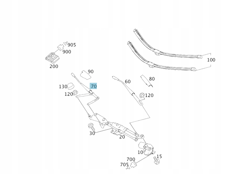 Купить Оригинальные рычаг дворники правое mercedes w164