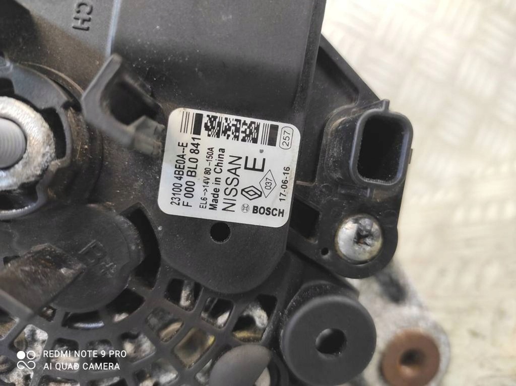 фото №7, Генератор 150a nissan x-trail t32 qashqai j11 renault koleos 1.6 2.0 dci