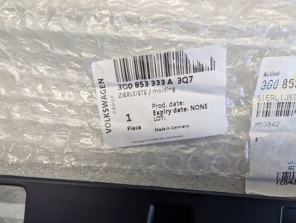 фото №10, Vw passat b8 молдинг дверь левый задняя хром 3g0853777 nowa оригинал
