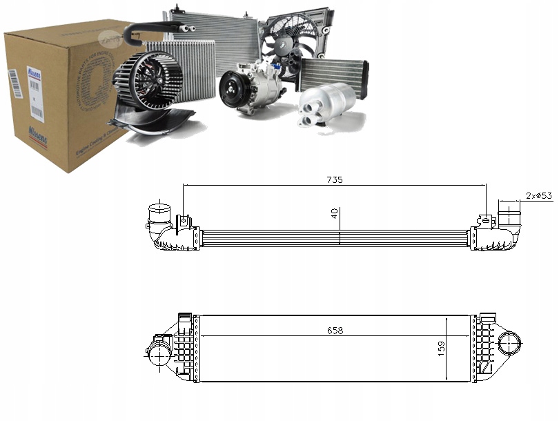 Купить Nissens 96473 радиатор воздуха наддувочный