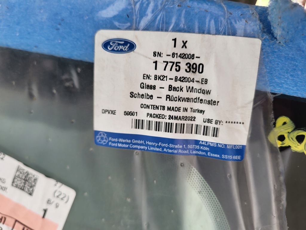 фото №8, Стекло w крышка ford transit custom 12- с подогревом