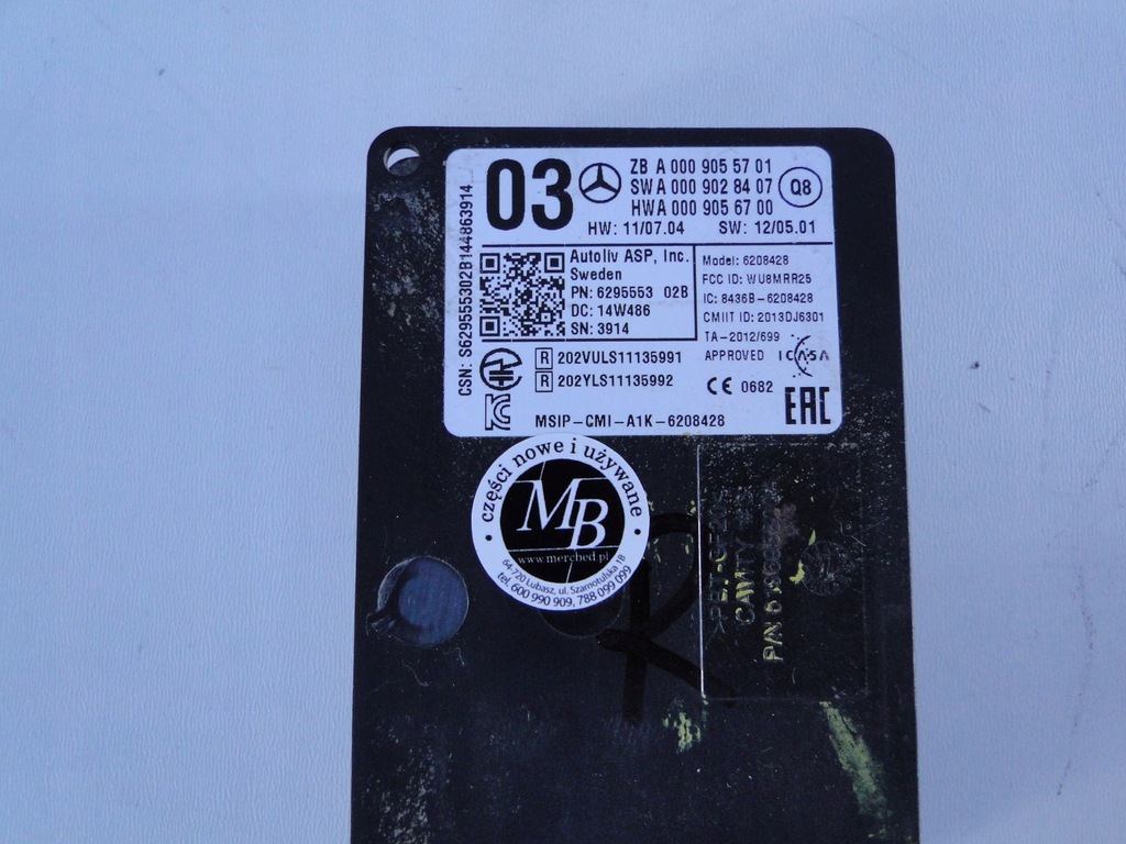 фото №12, Mercedes cl 216 cls 218 sl r231 радар distronic bsa plus a0009055701