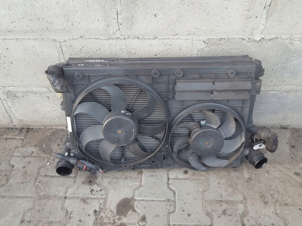 фото №3, Superb 2 ii lift 2.0 tdi радиатор вентиляторы kpl