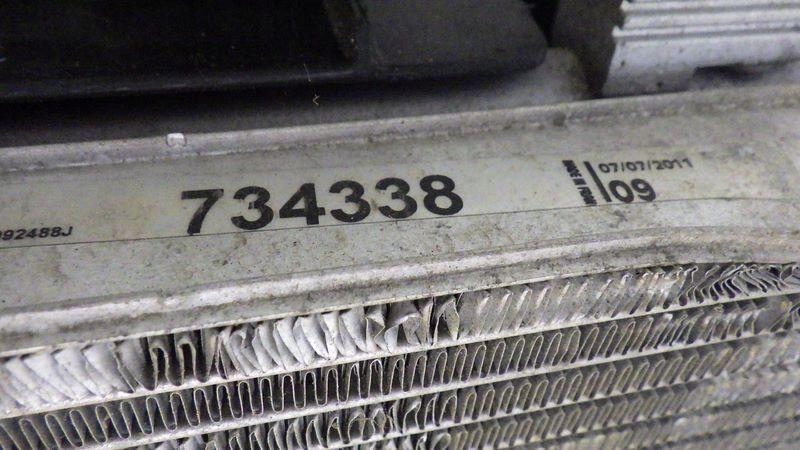 Комплект радиатор воды кондиционера интеркулер citroen c5 2.0 hdi 734338 Оригинал