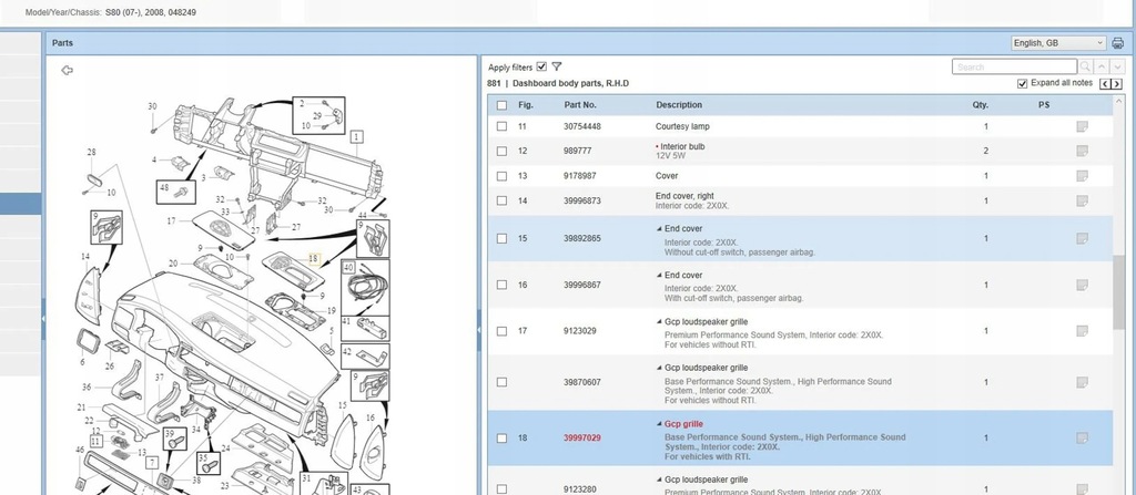 фото №6, Volvo s80 2007 панелі приладова, консоль